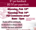 Make Plans NOW to Attend PCC Annual Booksale!