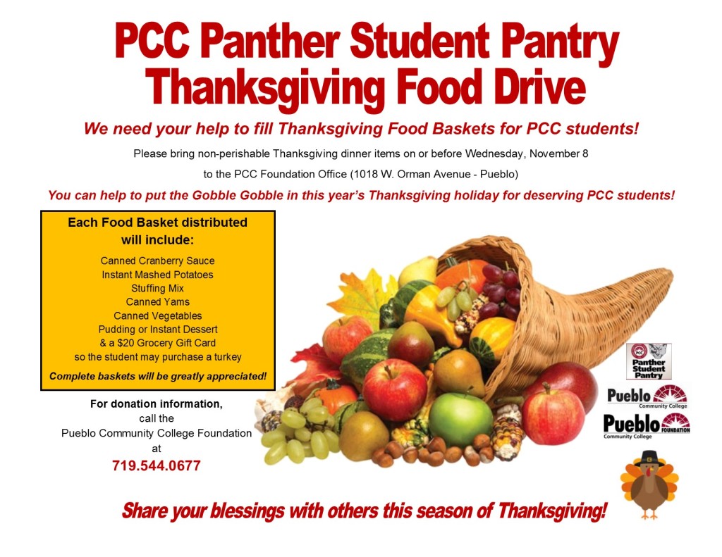 Panther Thanksgiving Food Drive Flyer
