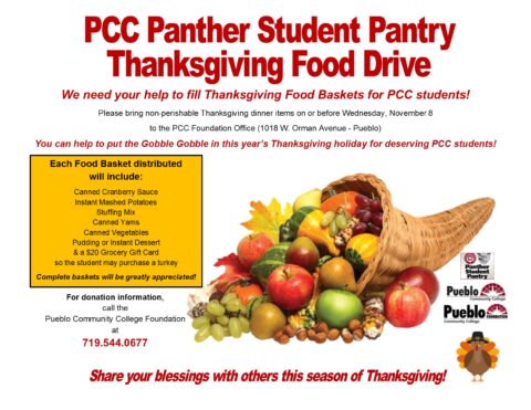 Donate to PCC Student Thanksgiving Basekts this Holiday Season