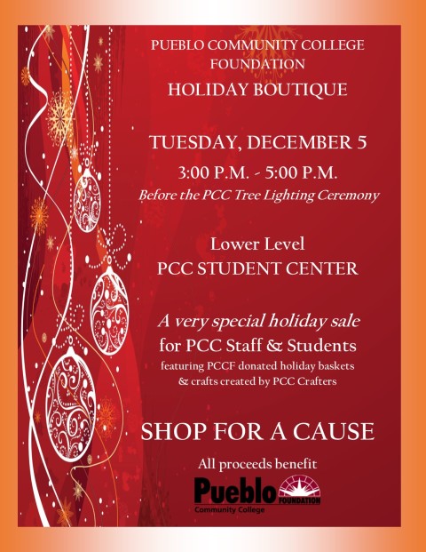 Come & Shop for a Cause at Pueblo Community College on December 5