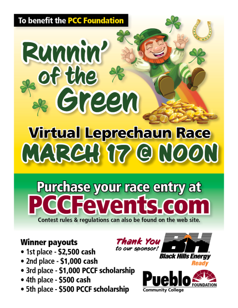Entries are Now Open for PCCF/Black Hills Energy Virtual Leprechaun Race